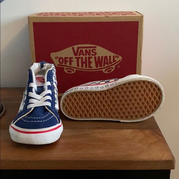 Vans Bmx Sk8-Hi Zip in True Navy/White Toddlers - Picture 7 of 7